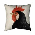 Fondo 26 x 26 in. Beautilful Black Hen-Double Sided Print Indoor Pillow FO2775170